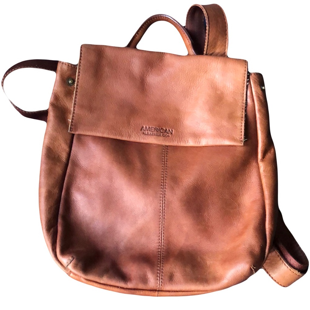 American Leather Co. brown purse backpack